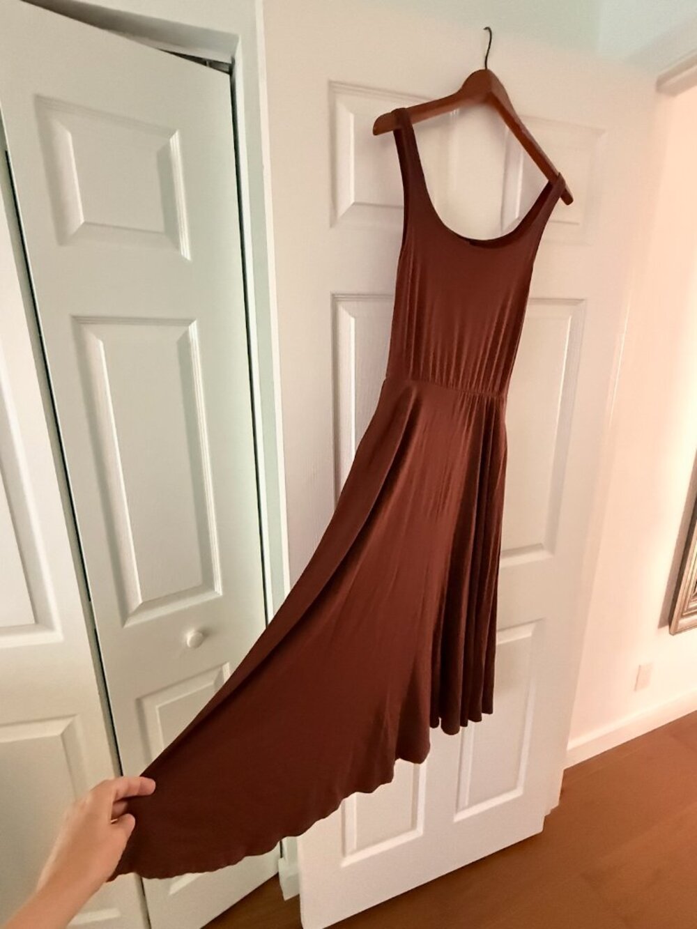 Quince Tencel Jersey Fit & Flare Dress (S) - Picture 3 of 4